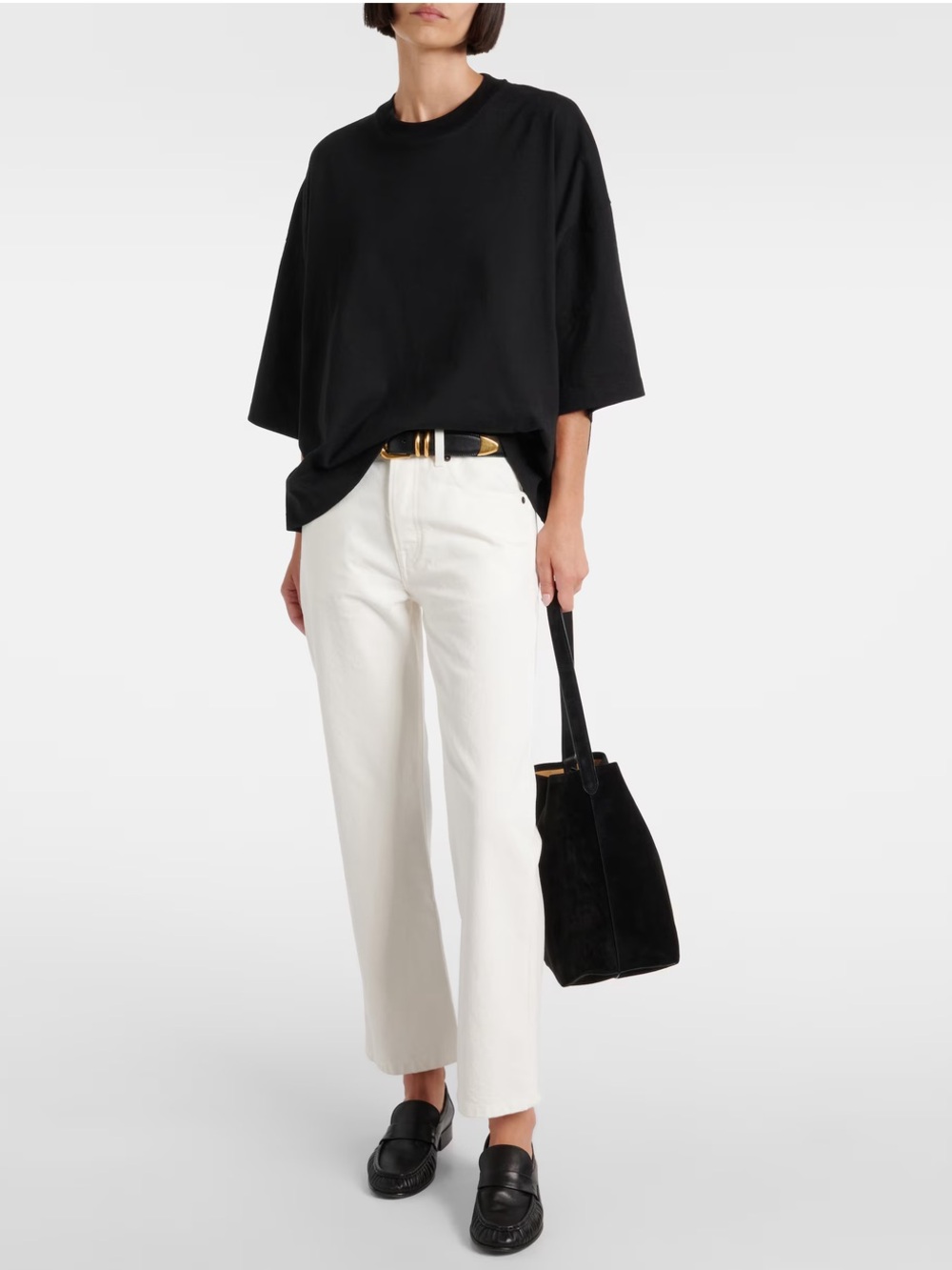 New! The Row Lesley Mid-Rise Straight-Leg White Jeans 🤍 size 8